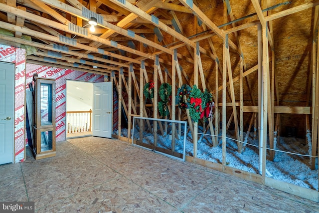 view of attic