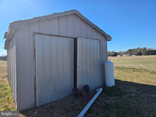 view of shed