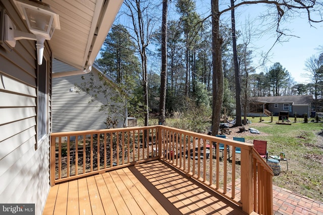 view of wooden deck