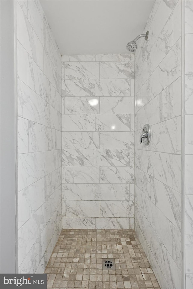 full bathroom with a tile shower