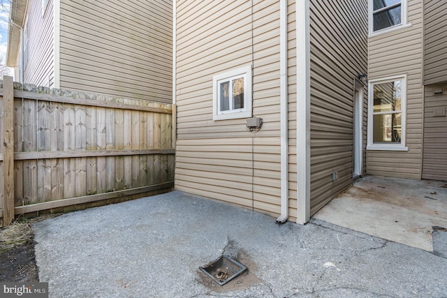 view of patio with fence