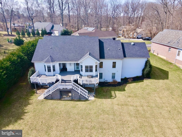 drone / aerial view with a residential view