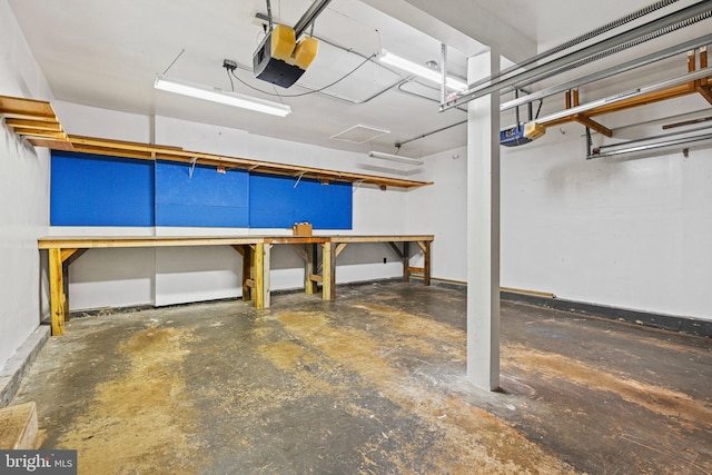 parking deck with a garage door opener