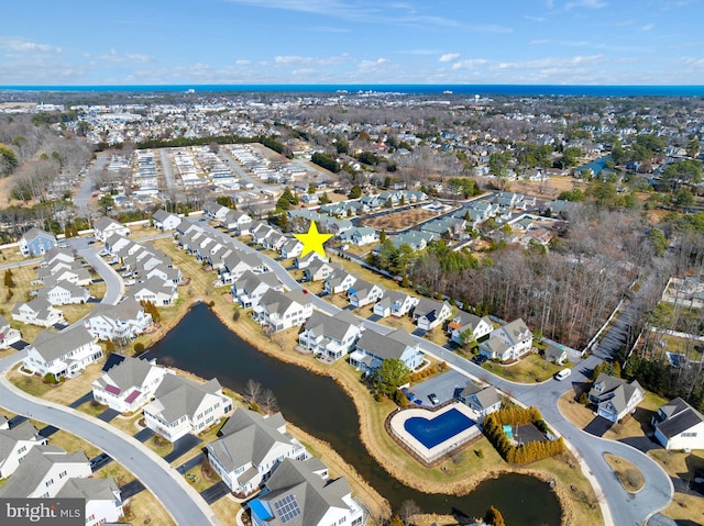 bird's eye view with a residential view