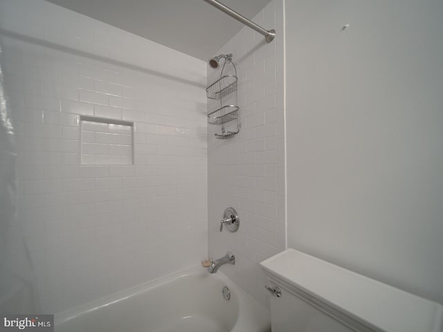 full bathroom featuring shower / washtub combination and toilet