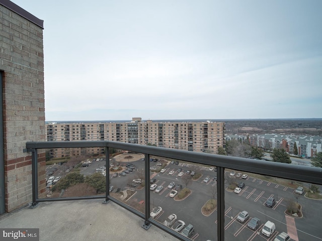 balcony featuring a city view