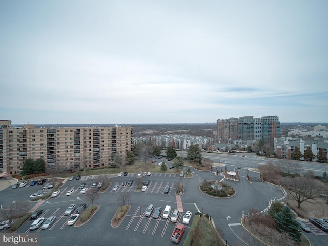 aerial view featuring a view of city