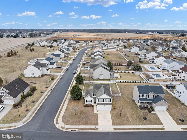 aerial view featuring a residential view