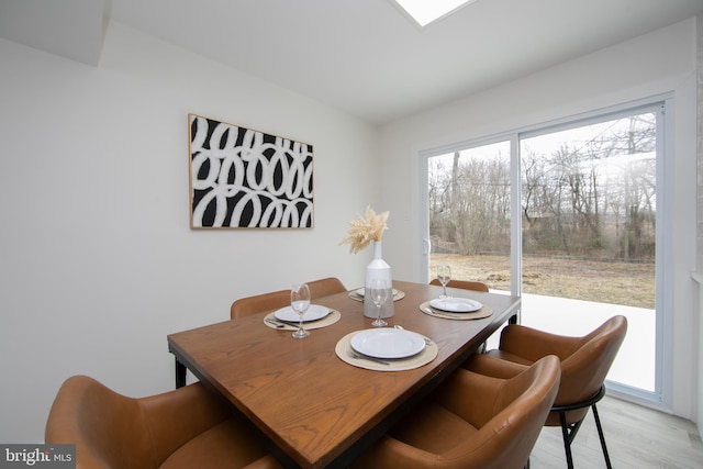 dining room featuring light wood finished floors