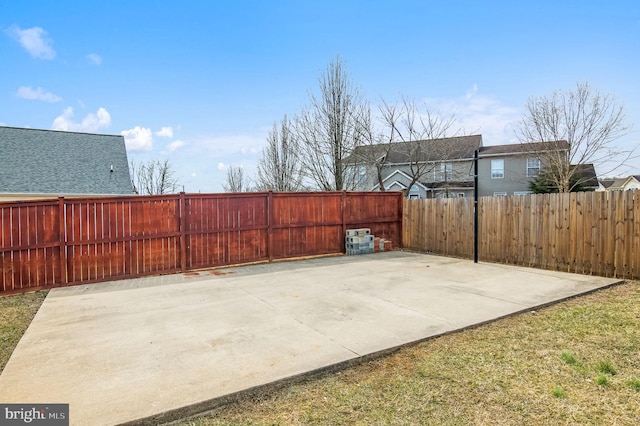 view of patio with a fenced backyard