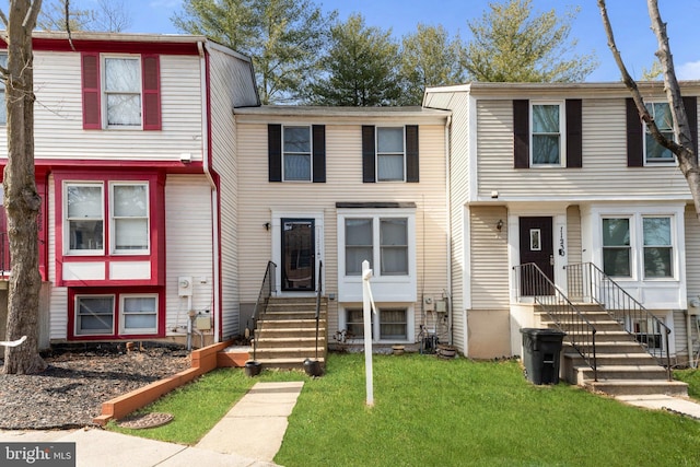 view of property with a front yard