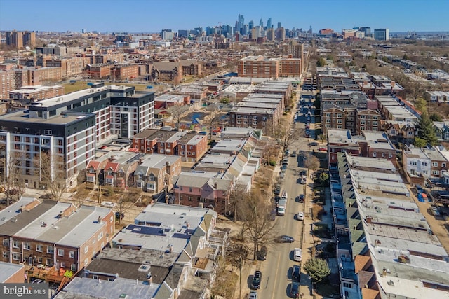 bird's eye view featuring a view of city