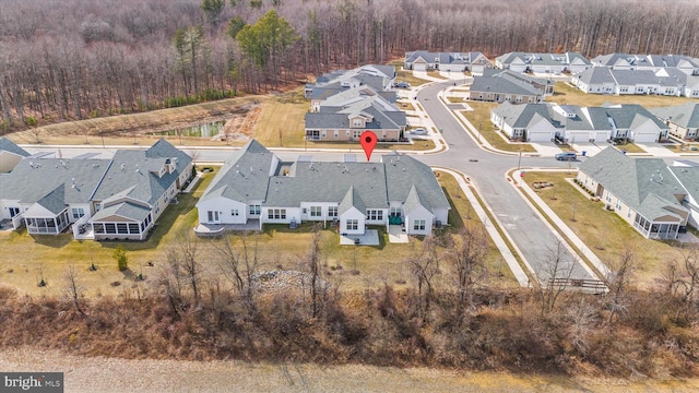 bird's eye view featuring a residential view