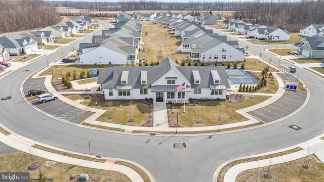 bird's eye view with a residential view