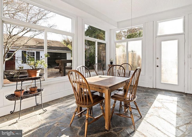 view of sunroom / solarium