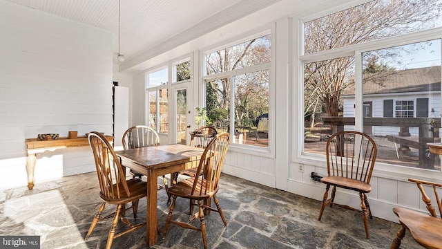 view of sunroom