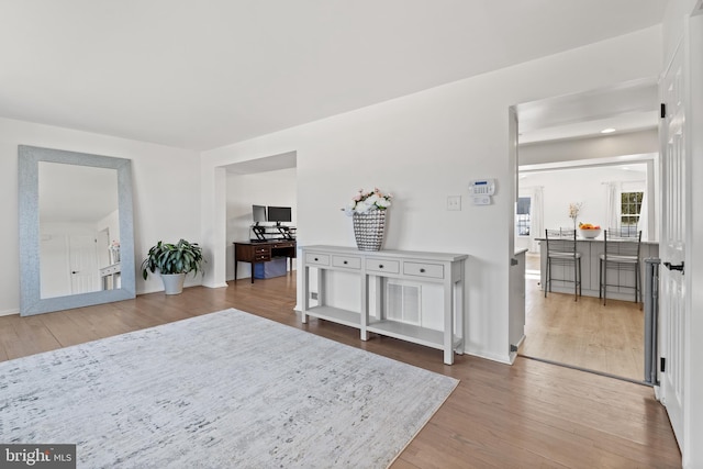 entryway featuring wood finished floors