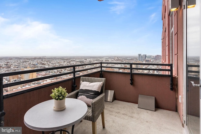 balcony with a city view