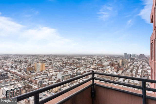 balcony with a view of city