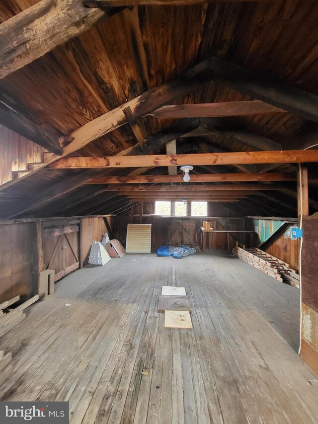 view of attic