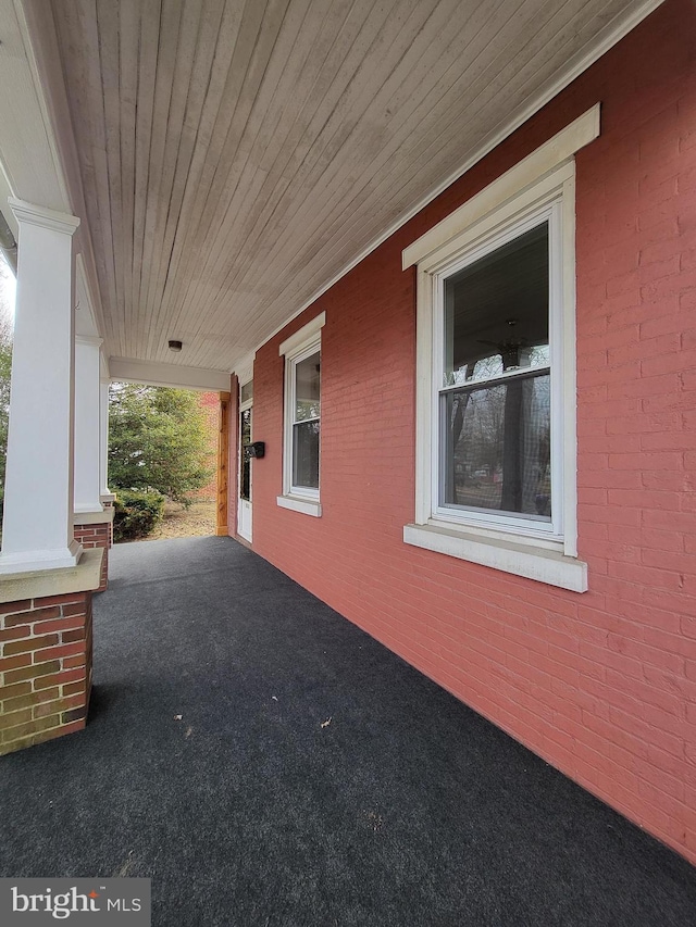 exterior space with a porch