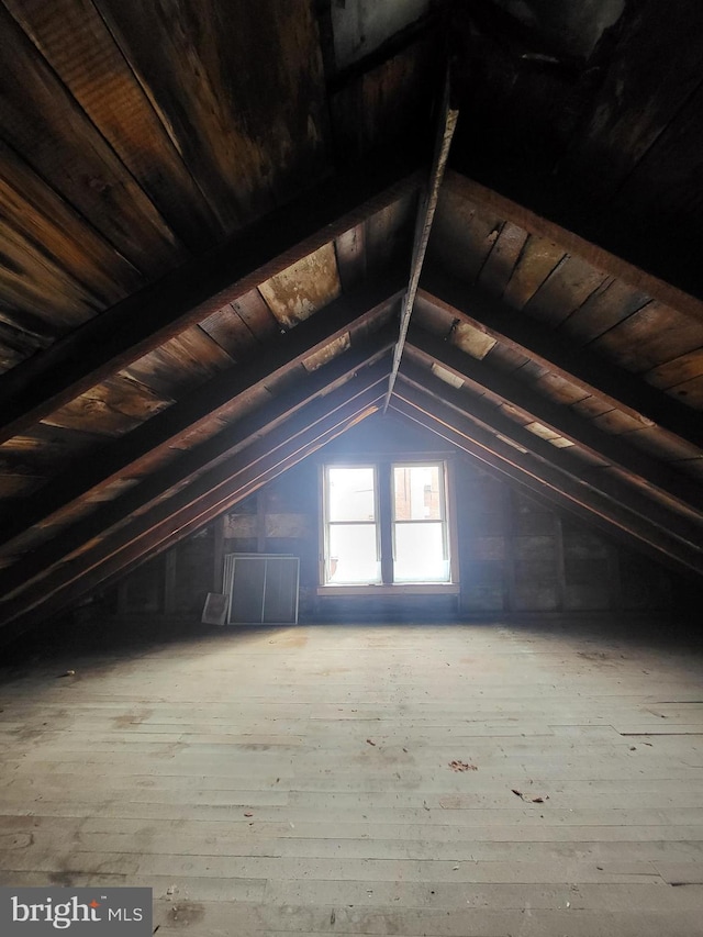 view of attic