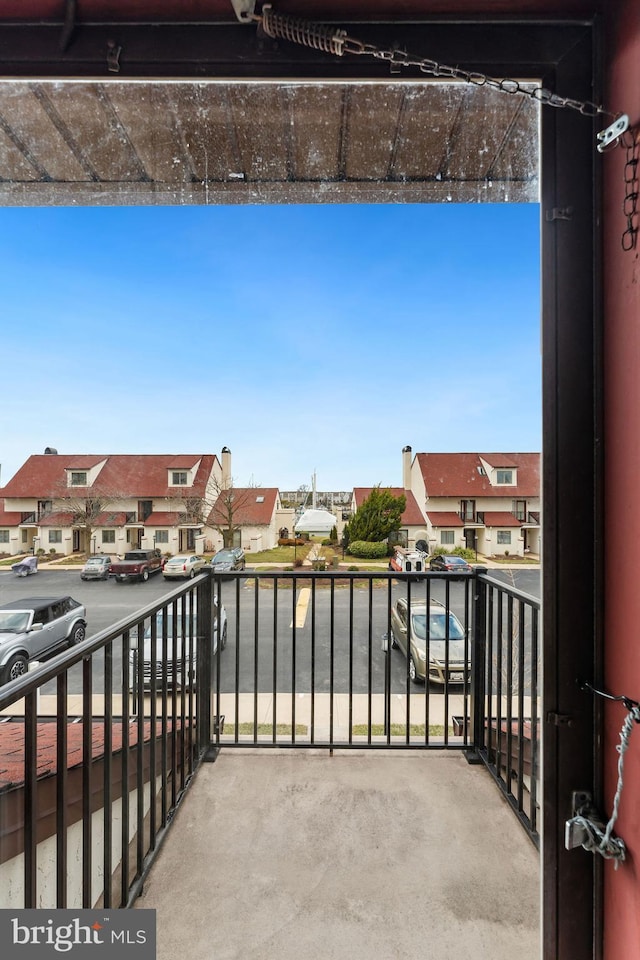 balcony featuring a residential view