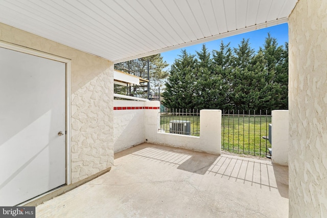 view of patio with fence