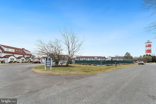 view of street with a residential view