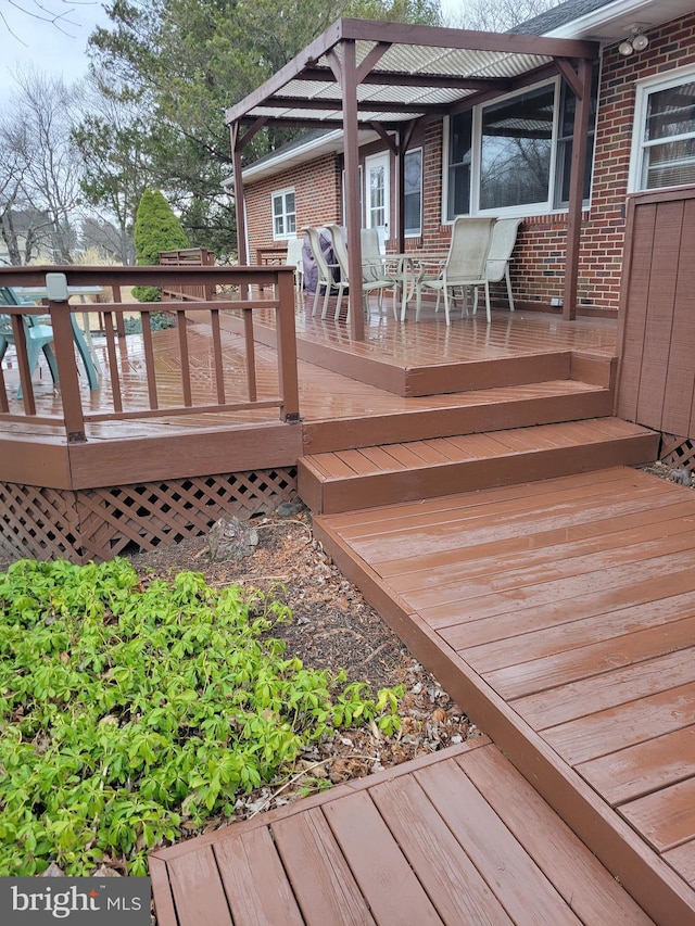 view of wooden terrace