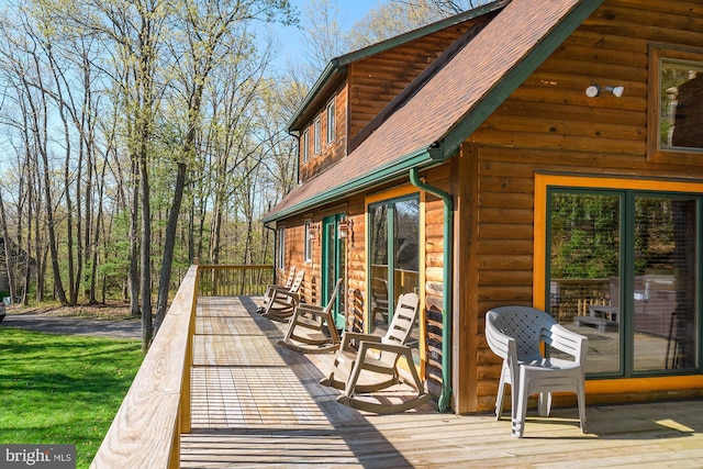 view of wooden terrace