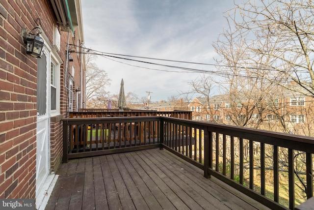 view of wooden terrace