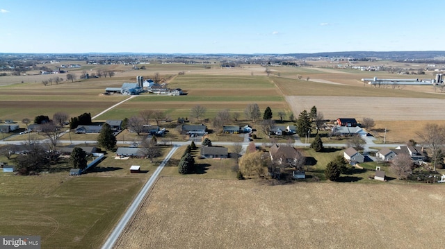 drone / aerial view with a rural view