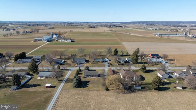 drone / aerial view with a rural view