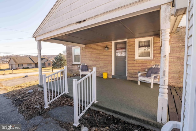 view of patio with a porch