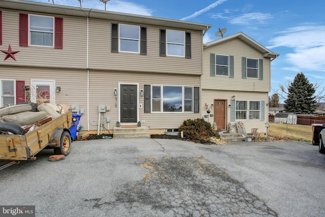 view of front of property with fence