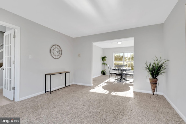 office with carpet floors and baseboards