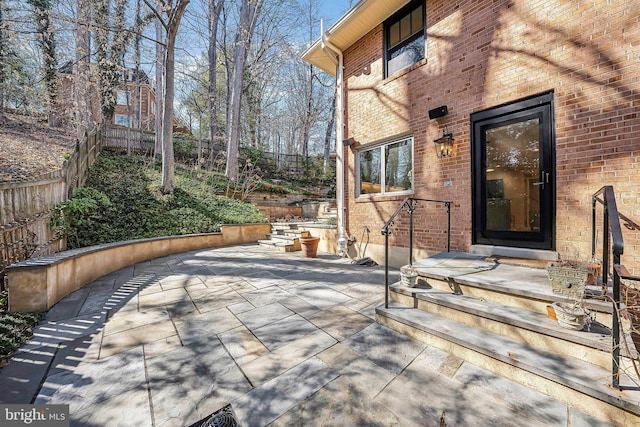 view of patio with fence