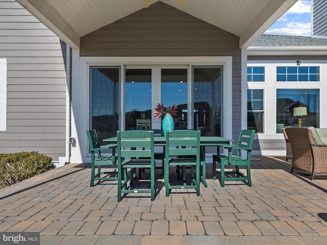 view of patio / terrace featuring outdoor dining area