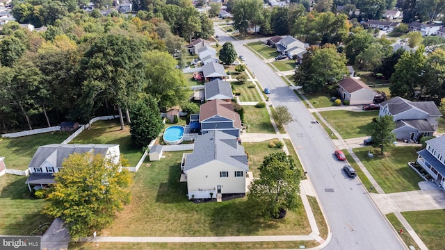 birds eye view of property featuring a residential view