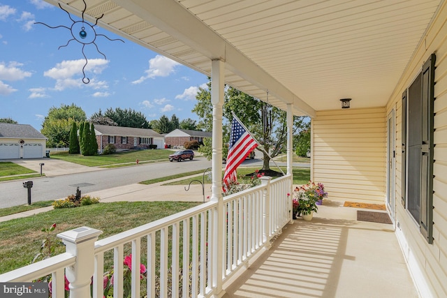 balcony with a porch