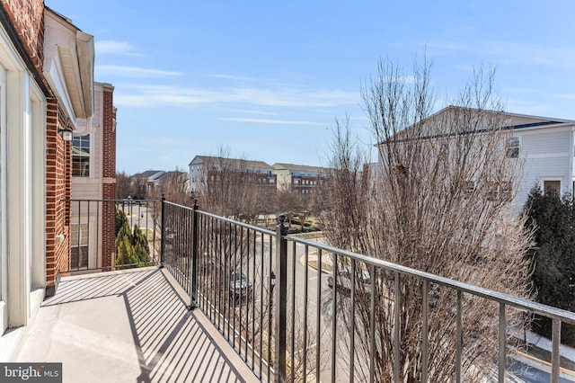 balcony with a residential view