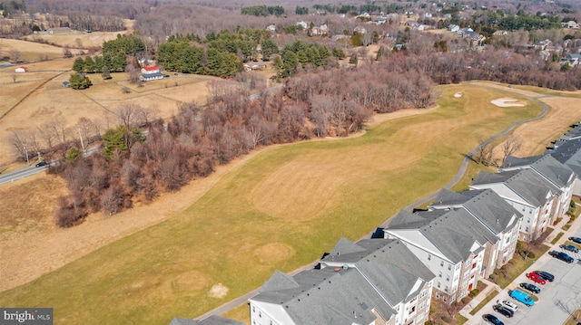 bird's eye view with golf course view