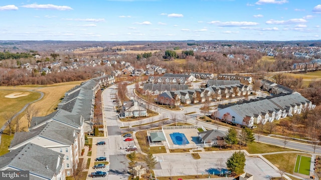 birds eye view of property featuring a residential view