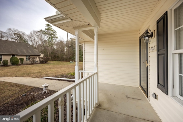 balcony with a porch