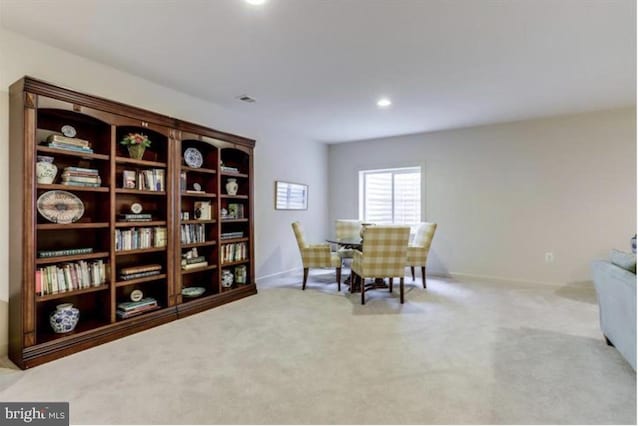 42578 Dreamweaver Dr, Brambleton, VA 20148 - dining space with carpet flooring, recessed lighting, and baseboards