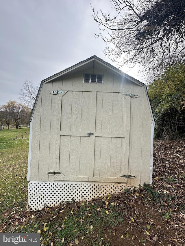 view of shed