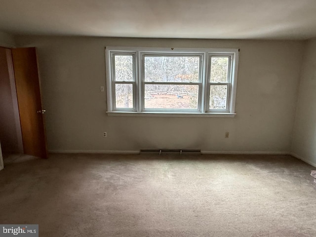 carpeted empty room featuring plenty of natural light