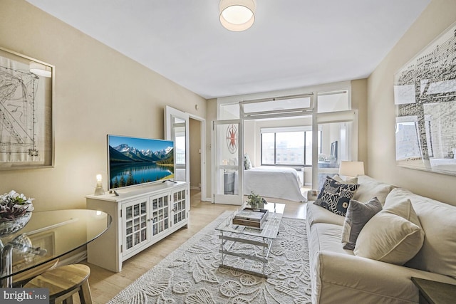 living room featuring wood finished floors