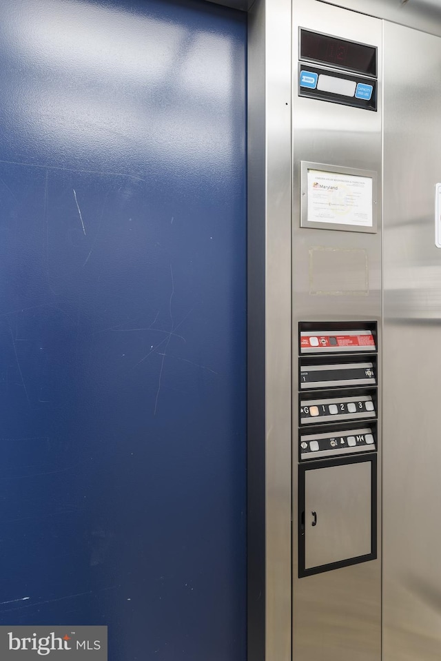 interior details with elevator